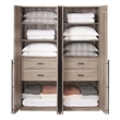 Lee Wardrobe Closet 1.0 from Engineered Wood in Gray - Set of 2