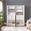 Lee Wardrobe Closet 1.0 from Engineered Wood in White - Set of 2