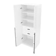 Lee Wardrobe Closet 1.0 from Engineered Wood in White - Set of 2