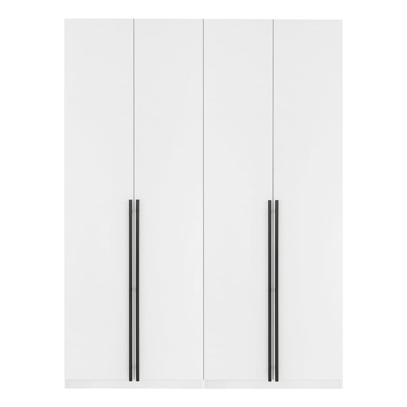 Lee Wardrobe Closet 1.0 from Engineered Wood in White - Set of 2
