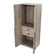 Lee Wardrobe Closet 2.0 from Engineered Wood in Rustic Gray - Set of 2