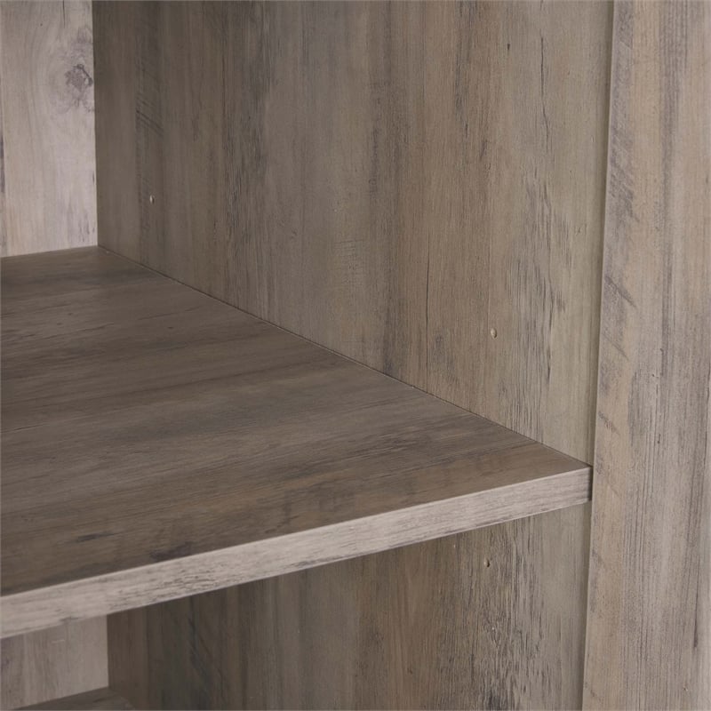 Lee Wardrobe Closet 2.0 from Engineered Wood in Rustic Gray - Set of 2