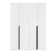 Lee Wardrobe Closet 2.0 from Engineered Wood in White - Set of 2
