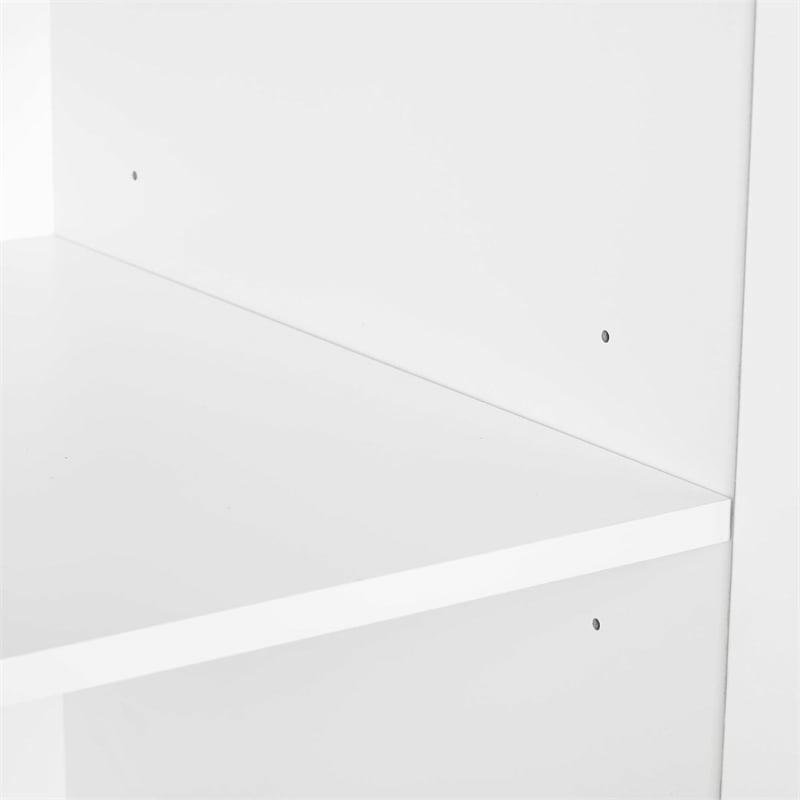 Lee Wardrobe Closet 2.0 from Engineered Wood in White - Set of 2