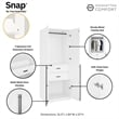 Lee Wardrobe Closet 2.0 from Engineered Wood in White - Set of 2