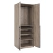 Lee Wardrobe Closet 3.0 from Engineered Wood in Rustic Gray - Set of 2
