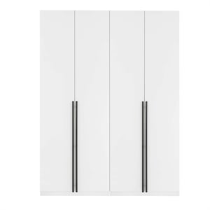 Lee Wardrobe Closet 3.0 from Engineered Wood in White - Set of 2