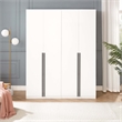 Lee Wardrobe Closet 3.0 from Engineered Wood in White - Set of 2
