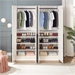 Lee Wardrobe Closet 3.0 from Engineered Wood in White - Set of 2