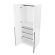 Lee Wardrobe Closet 3.0 from Engineered Wood in White - Set of 2