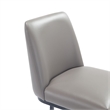 Manhattan Comfort Serena Barstool with Steel Base in Gray (Set of 3)