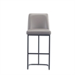 Manhattan Comfort Serena Barstool with Steel Base in Gray (Set of 3)
