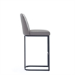 Manhattan Comfort Serena Barstool with Steel Base in Gray (Set of 3)