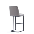 Manhattan Comfort Serena Barstool with Steel Base in Gray (Set of 3)