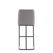 Manhattan Comfort Serena Barstool with Steel Base in Gray (Set of 3)