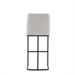 Manhattan Comfort Serena Barstool with Steel Base in Light Gray (Set of 3)