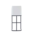 Manhattan Comfort Serena Barstool with Steel Base in White (Set of 3)
