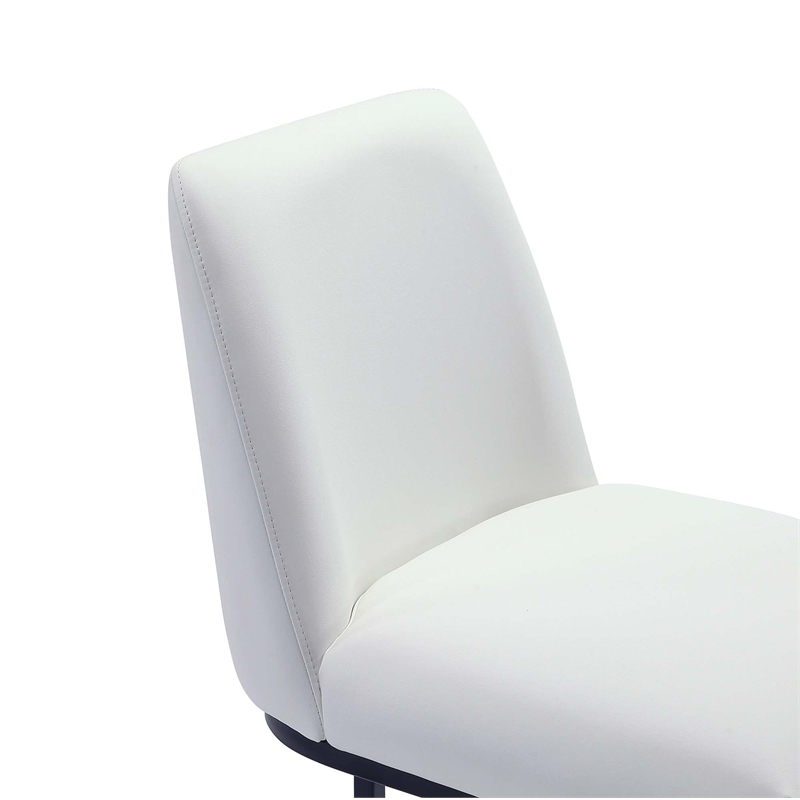 Manhattan Comfort Serena Barstool with Steel Base in White (Set of 3)