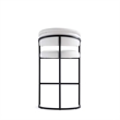 Manhattan Comfort Augusta Barstool with Metal Base in White - Set of 3