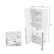 Manhattan Comfort Lee Wardrobe Closet 1.0 in White - Engineered Wood - Set of 3