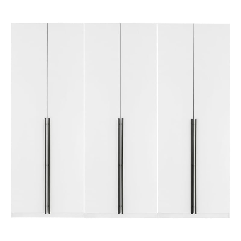 Manhattan Comfort Lee Wardrobe Closet 1.0 in White - Engineered Wood - Set of 3