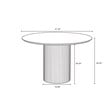 5-Piece Hathaway 47.24 Round Solid Wood Table with 4 Flor Dining Chairs in Gray