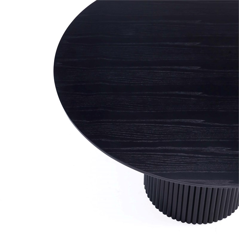 5-Piece Hathaway 47.24 Round Solid Wood Table with 4 Flor Dining Chairs in Gray