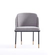 5-Piece Hathaway 47.24 Round Solid Wood Table with 4 Flor Dining Chairs in Gray