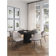 7-Piece Hathaway Round Solid Wood Dining Table with 6 Dining Chairs in Wheat