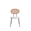 7-Piece Hathaway Round Solid Wood Dining Table with 6 Dining Chairs in Oatmeal