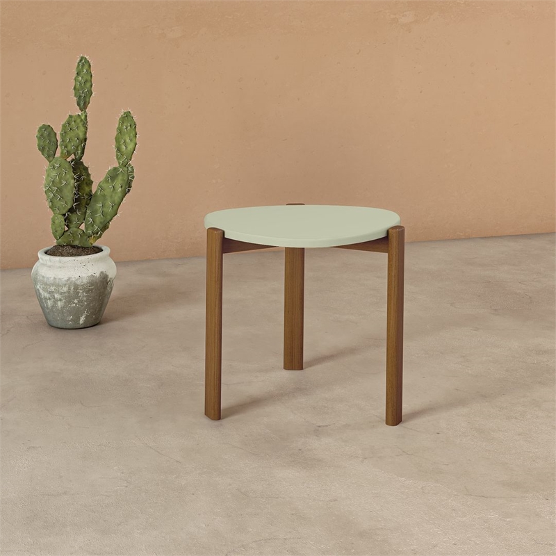 Manhattan Comfort Gales End Table from Engineered Wood in Pistachio Green