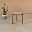 Manhattan Comfort Gales End Table from Engineered Wood in Beige