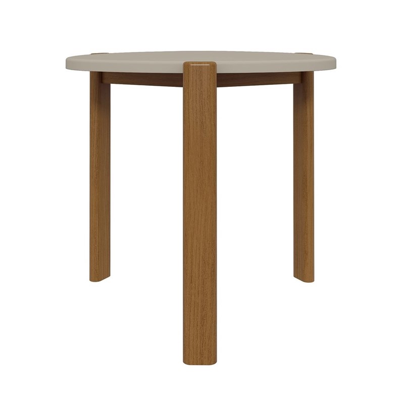 Manhattan Comfort Gales End Table from Engineered Wood in Beige