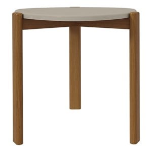 Manhattan Comfort Gales End Table from Engineered Wood in Beige