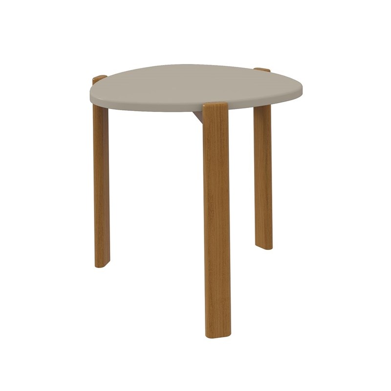 Manhattan Comfort Gales End Table from Engineered Wood in Beige