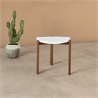 Manhattan Comfort Gales End Table from Engineered Wood in Matte White