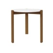 Manhattan Comfort Gales End Table from Engineered Wood in Matte White