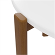 Manhattan Comfort Gales End Table from Engineered Wood in Matte White