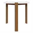 Manhattan Comfort Gales End Table from Engineered Wood in Matte White