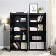 Hopkins Storage Closet from Engineered Wood 3.0 in Black - Set of 2