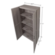 Hopkins Storage Closet from Engineered Wood 3.0 in Gray - Set of 2