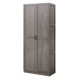 Hopkins Storage Closet from Engineered Wood 3.0 in Gray - Set of 2
