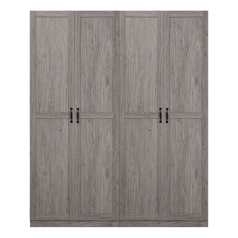 Hopkins Storage Closet from Engineered Wood 3.0 in Gray - Set of 2