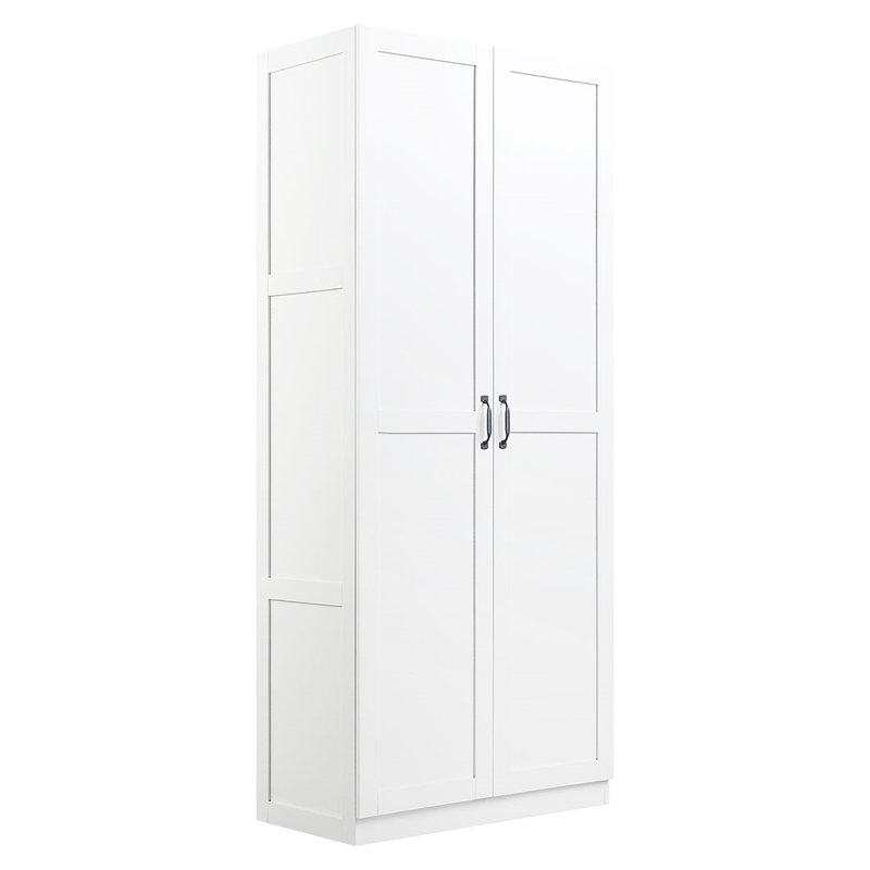 Hopkins Storage Closet from Engineered Wood 3.0 in White - Set of 2