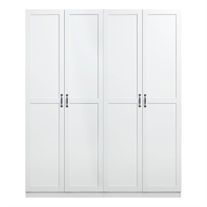Hopkins Storage Closet from Engineered Wood 3.0 in White - Set of 2