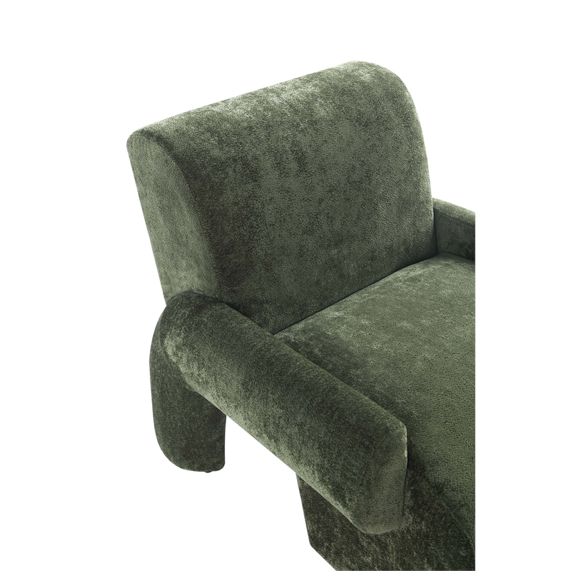 Verandah Accent Chairs with Solid Wood Frame in Olive Green - Set of 2