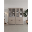 Manhattan Comfort Jodie Bookcase from Engineered Wood in Light Oak - Set of 2