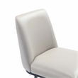 Manhattan Comfort Serena Barstool with Metal Base in Light Gray (Set of 2)
