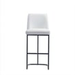 Manhattan Comfort Serena Barstool with Metal Base in White (Set of 2)