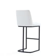 Manhattan Comfort Serena Barstool with Metal Base in White (Set of 2)